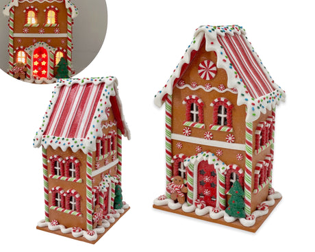 Elegant Mr Gingerbread House LED Duo 31cm