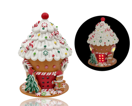 Elegant Multi-Colored LED Cupcake House Set