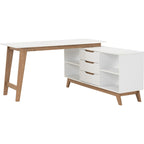 Mando Elegant White and Oak Study Desk