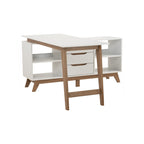 Mando Elegant White and Oak Study Desk