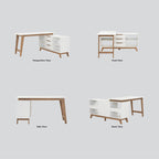 Mando Elegant White and Oak Study Desk