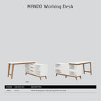 Mando Elegant White and Oak Study Desk
