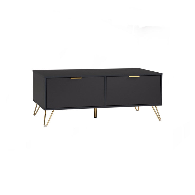 Volos Modern Gold and Black Coffee Table