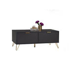 Volos Modern Gold and Black Coffee Table