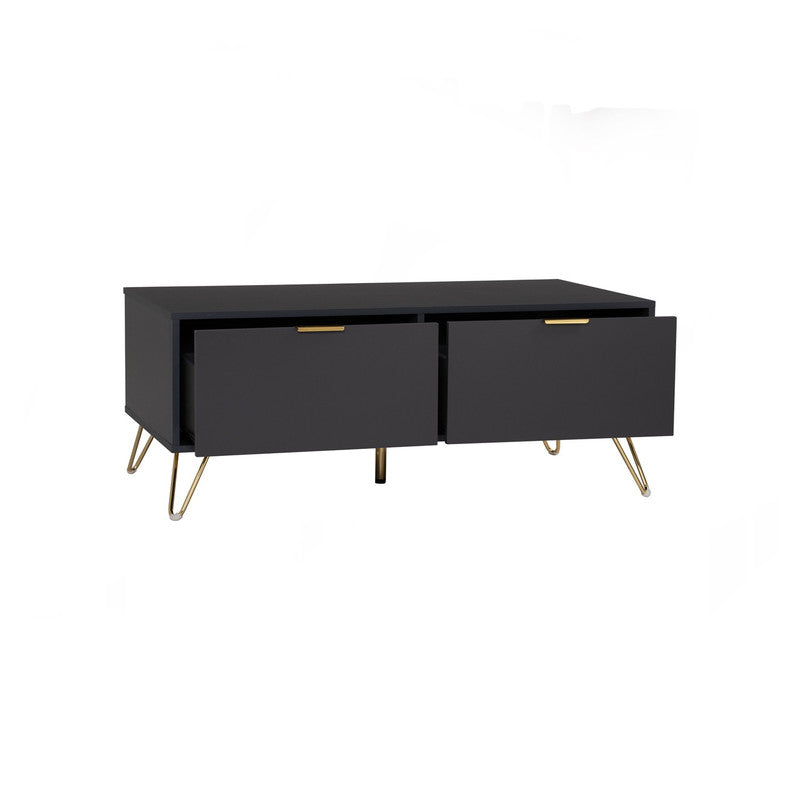 Volos Modern Gold and Black Coffee Table