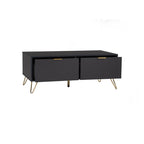 Volos Modern Gold and Black Coffee Table