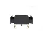 Volos Modern Gold and Black Coffee Table