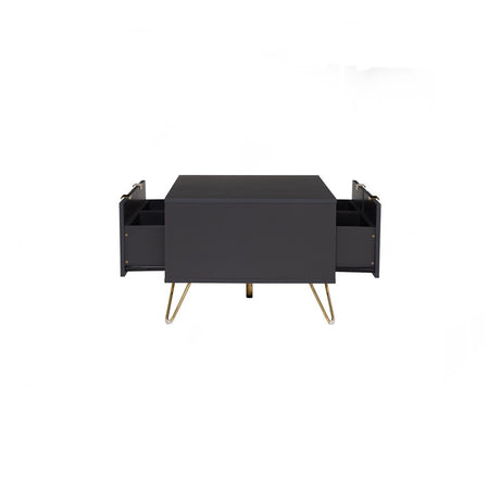 Volos Modern Gold and Black Coffee Table