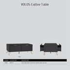 Volos Modern Gold and Black Coffee Table