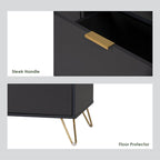 Volos Modern Gold and Black Coffee Table