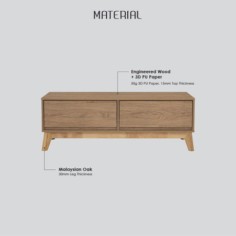 Hirado Modern Solid Wood Coffee Table