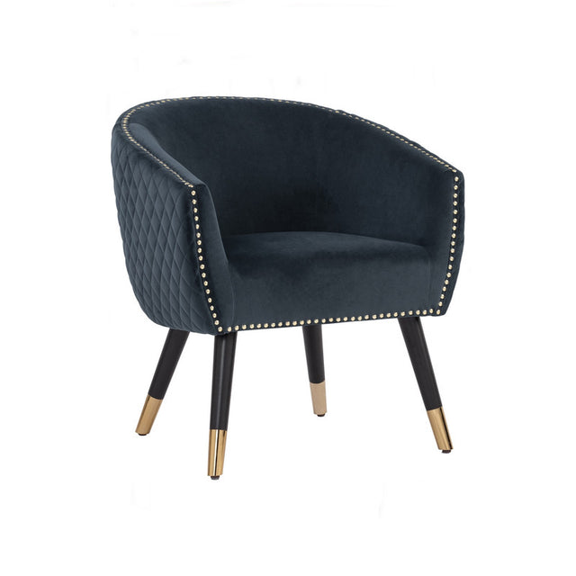 Deniz Lounge Chair - Elegant Accent Armchair in Dim Blue Arctus