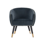Deniz Lounge Chair - Elegant Accent Armchair in Dim Blue Arctus