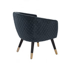 Deniz Lounge Chair - Elegant Accent Armchair in Dim Blue Arctus