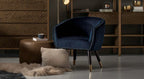 Deniz Lounge Chair - Elegant Accent Armchair in Dim Blue Arctus