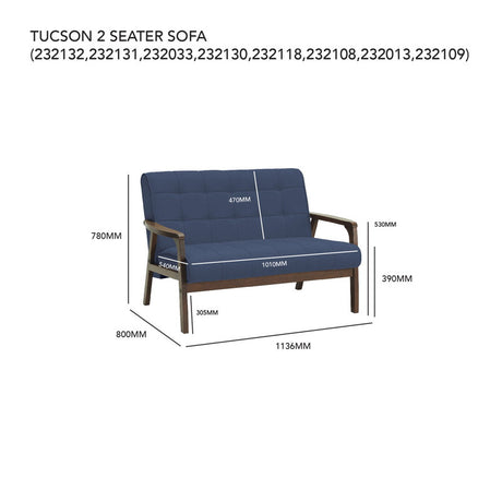 Tucson Elegant 2 Seater Sofa