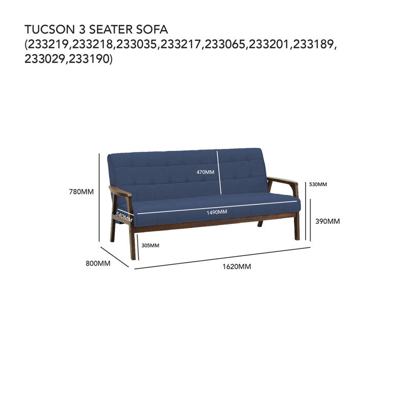 Tucson 3 Seater Sofa - Elegant Comfort