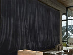 Premium Thick Black Faux Mink Velvet Curtains