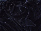 Elegant Black Velvet Pinch Pleat Curtains Set