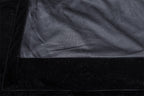 Elegant Black Velvet Pinch Pleat Curtains Set
