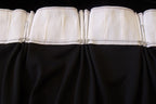 Elegant Black Velvet Pinch Pleat Curtains Set
