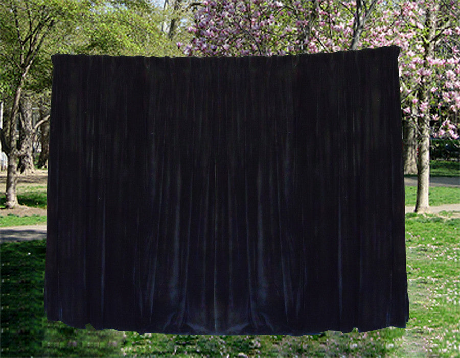 Elegant Black Velvet Pinch Pleat Curtains