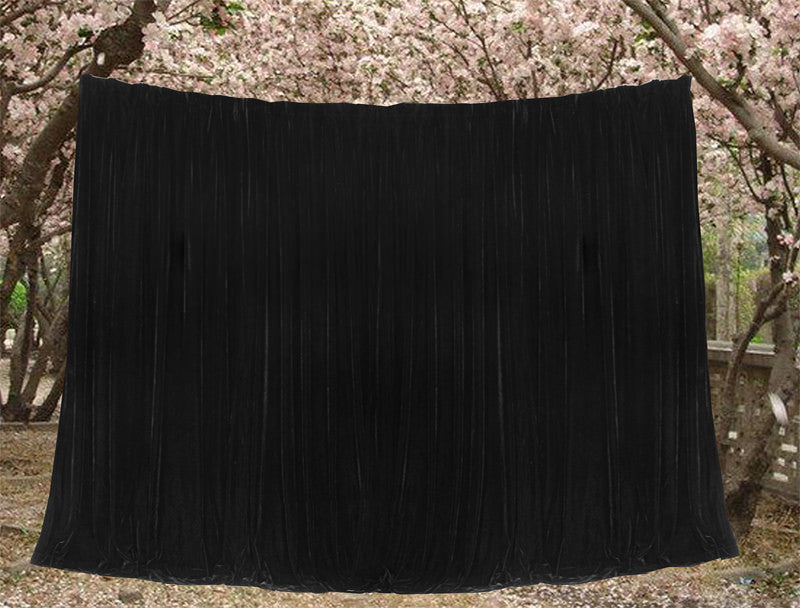 Luxurious Black Velvet Pinch Pleat Curtains