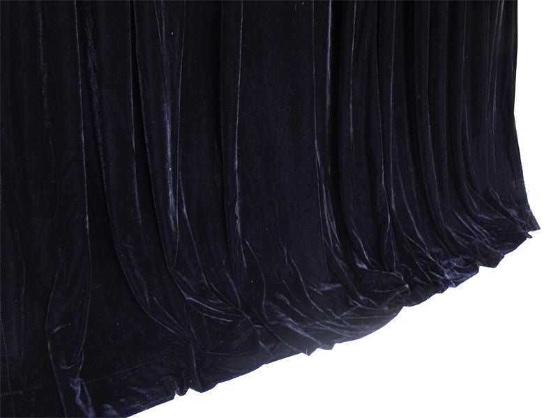Luxurious Black Velvet Pinch Pleat Curtains