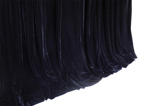 Luxurious Black Velvet Pinch Pleat Curtains