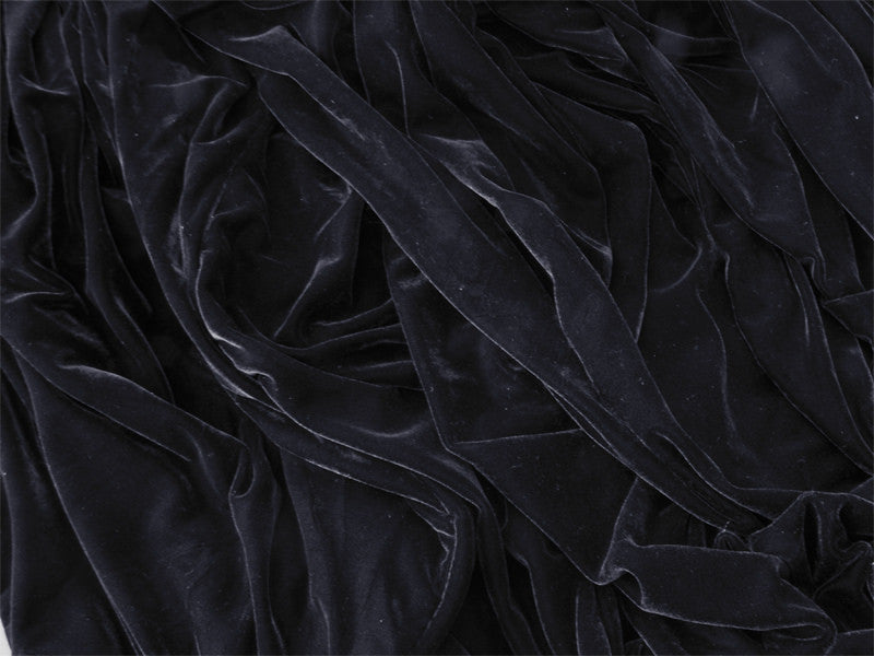Luxurious Black Velvet Pinch Pleat Curtains