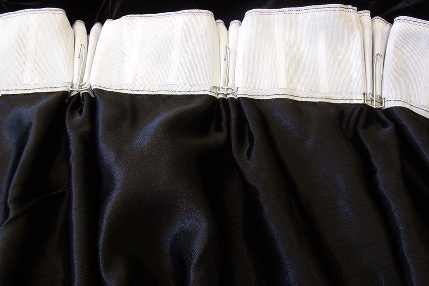 Luxurious Black Velvet Pinch Pleat Curtains