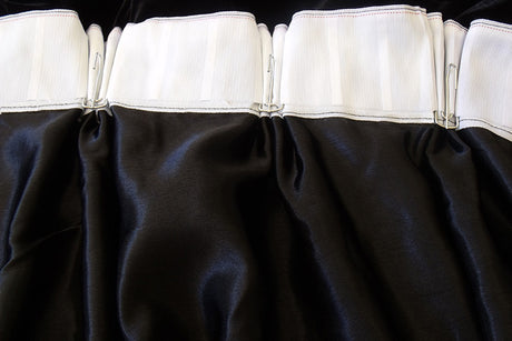 Luxurious Black Velvet Pinch Pleat Curtains