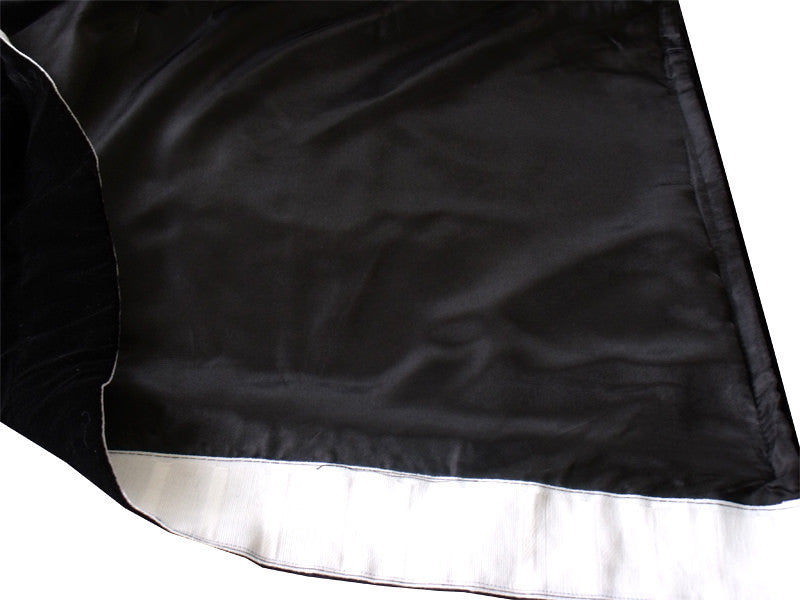 Luxurious Black Velvet Pinch Pleat Curtains