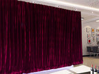 Burgundy 4-Way Stretch Velvet Curtains 600x265cm