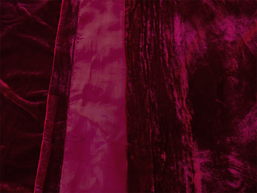 Burgundy 4-Way Stretch Velvet Curtains 600x265cm