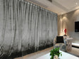 Plush Grey Velvet Curtains with Hooks