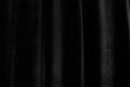 Thick Faux Mink Velvet Black Curtains Pair