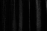 Thick Faux Mink Velvet Black Curtains Pair
