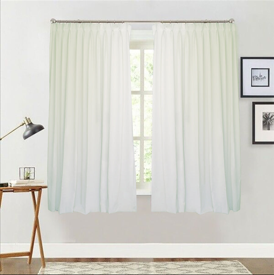 Milk White Pinch Pleat Curtain Panel 130x160cm