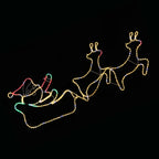 Double Reindeer Sleigh LED Twinkle Ropelight