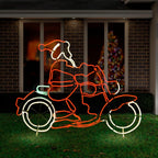LED Flexi Strip Santa on Motorbike Display