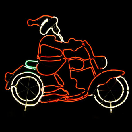 LED Flexi Strip Santa on Motorbike Display