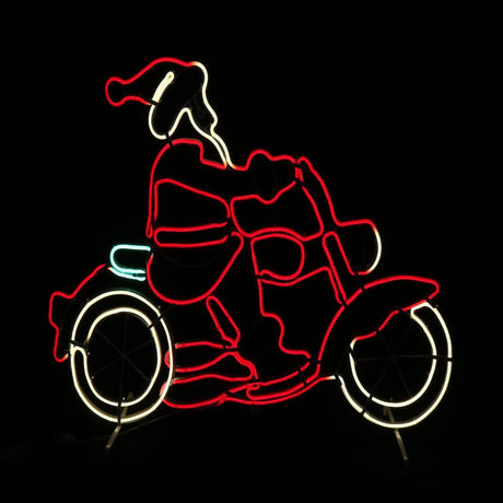 LED Flexi Strip Santa on Motorbike Display