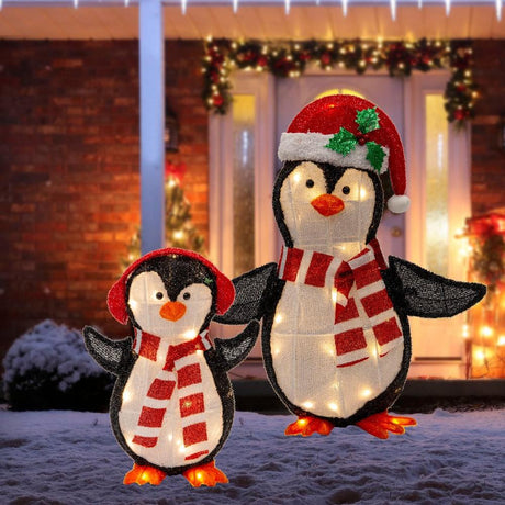 Elegant LED Mesh Tinsel 3D Decorations Set