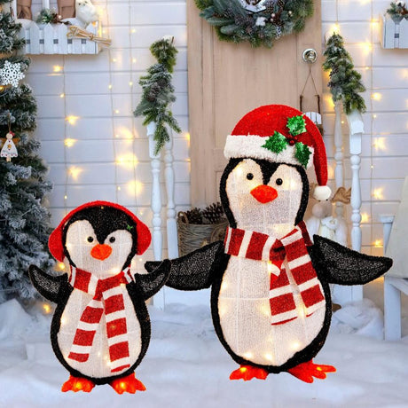 Elegant LED Mesh Tinsel 3D Decorations Set