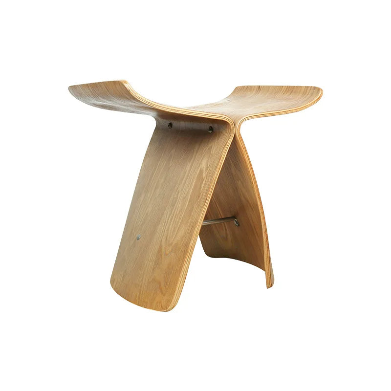 Elegant Solid Wood Butterfly Stool