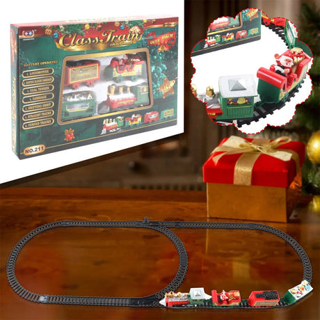 NNEOBA Realistic Christmas Electric Train Set