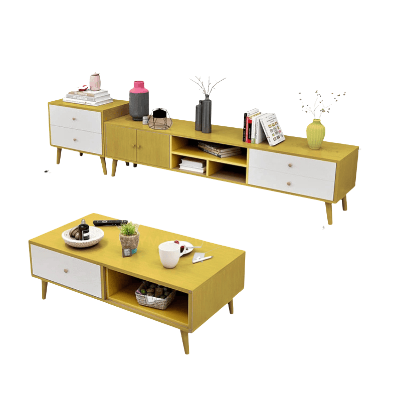 NNECN Modern TV Stand & Table Set