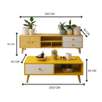 NNECN Contemporary TV Stand and Coffee Table Set