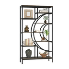 Industrial Geometric 8-Tier Bookcase